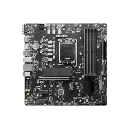 MSI MB B760, PRO B760M-P, LGA 1700, 4DDR5, 1PCI-Ex16, 2PCI-Ex1, 2M.2, 4SATA3