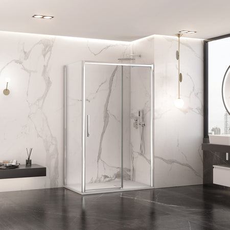 Box doccia due lati scorrevole cristallo 6mm h195 anticalcare LAGOA DUO