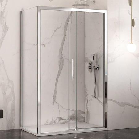 Box doccia due lati scorrevole cristallo 6mm h195 anticalcare LAGOA DUO