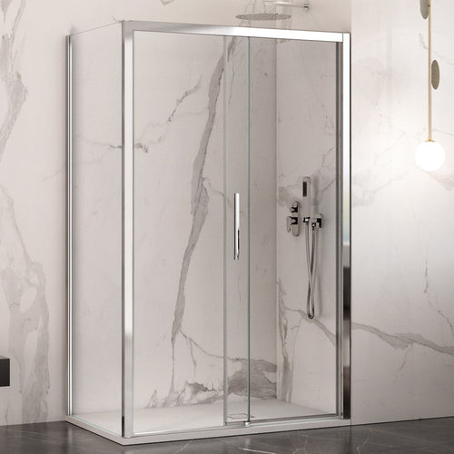 Box doccia due lati scorrevole cristallo 6mm h195 anticalcare LAGOA DUO