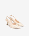 Nero Giardini slingback in vernice col.latte con accessorio E512230DE711