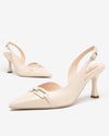 Nero Giardini slingback in vernice col.latte con accessorio E512230DE711