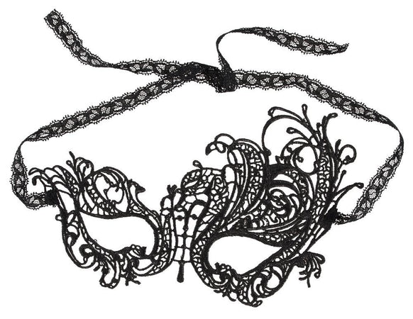 Maschera Ricamata 01 Nero Pizzo