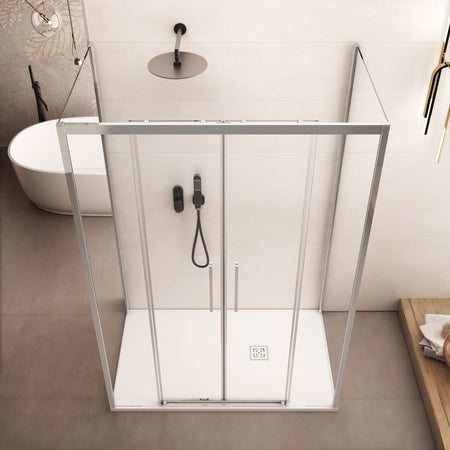 Box doccia tre lati scorrevole cristallo 6mm h195 LAGOA-TRIO