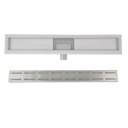 Canalina di scarico bagno con griglia con linee