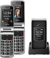 beafon sl 605 lte clamshell 2 sim lcd 2.8-1.77 bluetooth con  base e tasto sos nero fotocmera da 3,0 mp