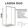 Box doccia due lati scorrevole cristallo 6mm h195 anticalcare LAGOA DUO