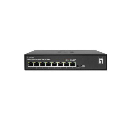 LevelOne GES-2208 switch di rete Gestito L2 Gigabit Ethernet [10/100/1000] Nero (LevelOne Switch 8x GE GES-2208 Hilber)