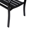 Panchina da Esterno Panca da Giardino Max 240kg Metallo 127 × 60 × 85cm Nero 84B-182BK