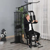 Stazione Fitness Palestra Multifunzione per Allenamento a Casa e Professionale, Acciaio 150x110x210cm Nero ZB5A91-134BKZB5