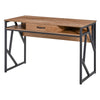 Scrivania da Ufficio Moderna con 2 Cassetti, in Acciaio e MDF, 106x50x77 cm, Nero e Rovere XB3836-563V00BKXB3