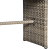 Set Salotto da Giardino in Rattan PE con Divano 3 Posti, 2 Poltrone, 2 Sgabelli e Tavolo, Grigio 860-198