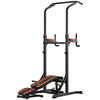 Postazione Pieghevole e Multiuso per Allenamento in Acciaio con Barra Trazioni e Sedia Romana, 92 x 178 x 200-236cm ZC7A91-092RDZC7