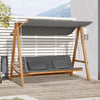 Dondolo da Giardino 3 Posti Convertibile in Letto Matrimoniale, 225.5x113x180cm 84A-239
