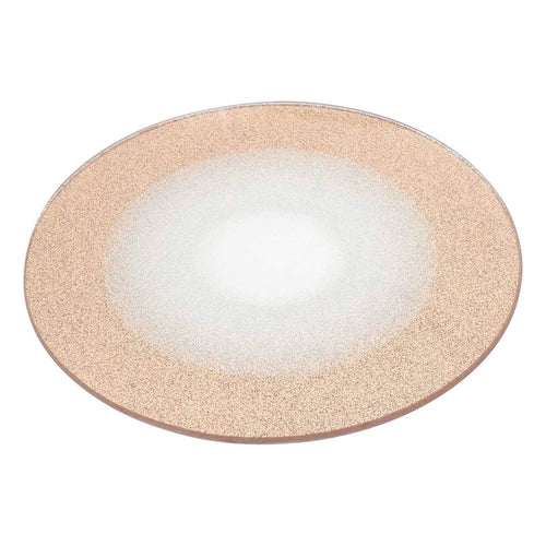Piatto decorato con glitter Oro centrotavola in vetro per tavola natalizia da 20 cm