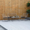 Set Mobili da Giardino Stile Boho in Rattan PE con 2 Poltrone, Divanetto e Tavolino 860-202