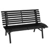 Panchina da Esterno in Alluminio a 2 Posti a Doghe, 123x67x79cm, Nero 84G-206V00BK