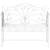 Panchina da Esterno a 2 Posti , Panchina Biposto da Giardino Stile Romantico Ferro 113.5 x 50 x 96cm Bianco 84B-077