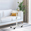 Scrivania Tavolino Porta PC Altezza Regolabile e Ruote  60x40x53-84cm Bianco QP9838-136WTQP9 , soggiorno salotto nero bianco marrone grgio alto basso design moderno sala moderno