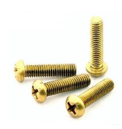 10 VITI METRICA OTTONE TESTA CILINDRICA M4X20MM