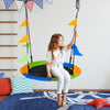 Altalena Rotonda a Nido per Bambini di +3 Anni per Giardino, Esterni, Interni, Cameretta, Multicolor Φ100x120-180Acm DF7344-031DF7