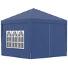 Gazebo da Giardino Pieghevole con Corde e Picchetti Inclusi, 2.95x2.95x2.58 m, Blu 84C-430V00BU