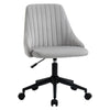 Sedia da Ufficio in Velluto Grigio con Altezza Regolabile, Sedia Ergonomica Girevole a 360° e Ruote, 50x58x77-87cm JH1921-488GYHJ1