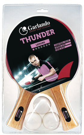 Set Tennis Tavolo Garlando Thunder - 2 Racchette 1 Stella e 3 Palline