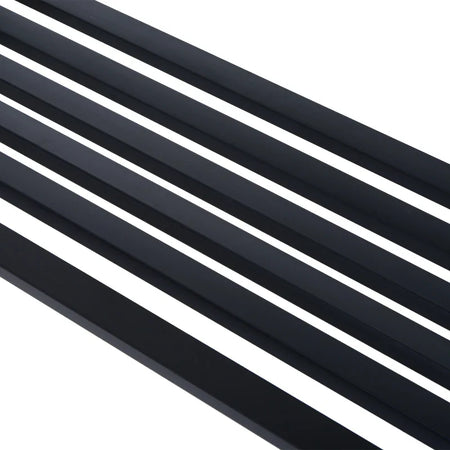 Panca Panchina da Giardino Esterno Metallo, Ghisa 127 × 60 × 85cm Nero 84B-009