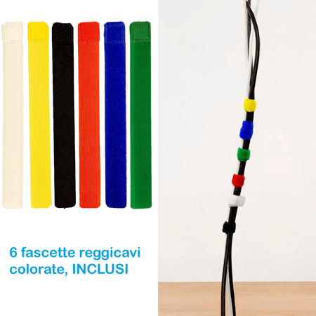 Scatola Porta Cavi in ABS super resistente, Protezione Ciabatte elettriche, sistema i cavi aggrovigliati, Sicurezza Bambini e Animali.