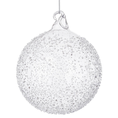 Palline per albero di Natale in vetro Saturno trasparente  per decorazioni natalizie