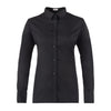 Camicia Lela Nero Camicia Donna Elasticizzata Manica Lunga