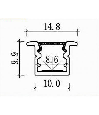 10pz Profilo Alluminio 2mt Striscia Led Calpestabile A Incasso Sezionabile Al-23