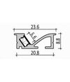 10pz Profilo In Alluminio A Plafone Sezionabile 2mt Per Striscia Strip Led Al-21