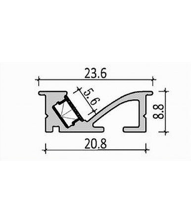 10pz Profilo In Alluminio A Plafone Sezionabile 2mt Per Striscia Strip Led Al-21