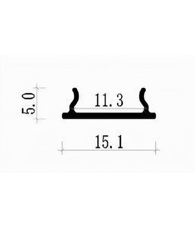 10pz Profilo In Alluminio Flessibile A Plafone Sezionabile 2mt Striscia Led Al19