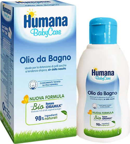 10x Humana Babycare Olio Da Bagno 98% Di Ingredienti Naturali Humana Bio Idramilk (200ml Ciascuno) Prezzo Per 10 Confezioni Prima infanzia/Igiene e benessere/Prodotti per la cura delle pelle/Oli Sanitaria Gioia del Bimbo - Villa San Giovanni, Commerciovirtuoso.it