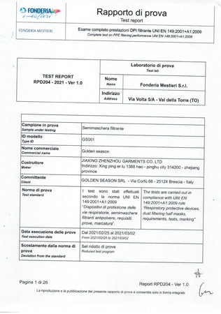 10x Mascherine Protettive FFP2 Certificate CE 2163 Mascherine sigillate singolarmente FFP2 Nr | BFE ≥94% | mascherina Rexpiria 0,99 cent€/cad Golden Season