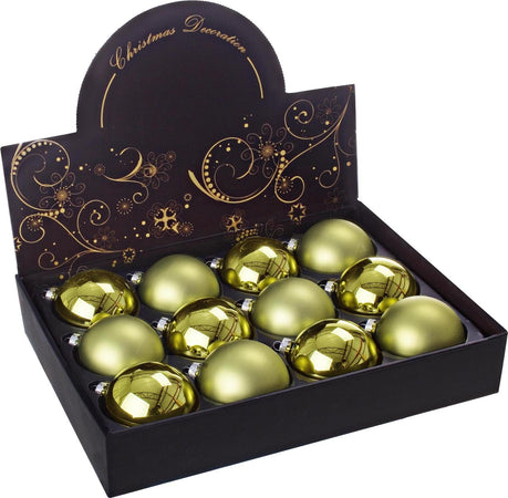11 palline per albero di natale in vetro Verde Mela da Ø 8 cm pendaglio Tinta Unita Casa e cucina/Decorazioni per interni/Addobbi e decorazioni per ricorrenze/Decorazioni natalizie/Addobbi e decorazioni/Palle e palline MagiediNatale.it - Altamura, Commerciovirtuoso.it
