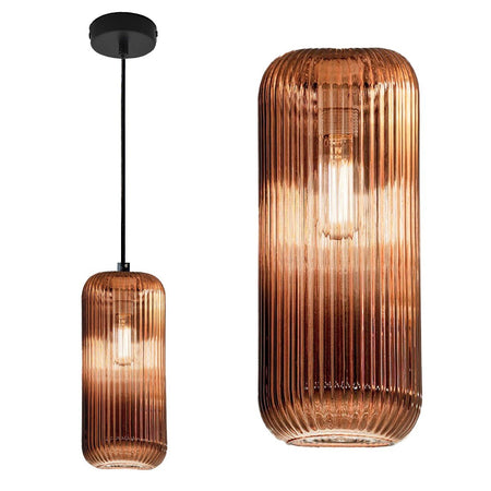 Lampadario Gea Luce RAIKA VP B1 RAME E27 LED vetro sospensione