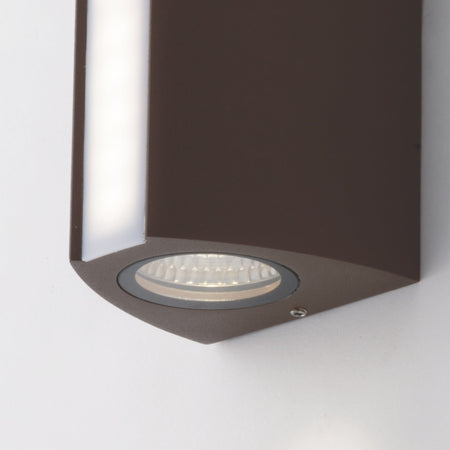 Applique da parete per esterno 14W a led a tripla emissione corten Omni