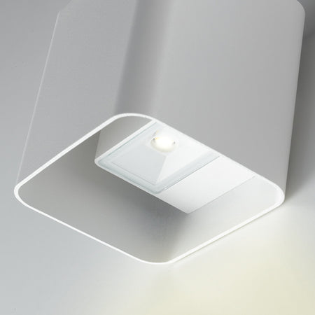 Applique da parete per esterno 7w a led a doppia emissione bianca Cube
