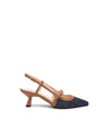 Nero Giardini slingback in tessuto jeans e pelle E512254DE214