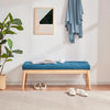 Panchina Hotel Legno e Tessuto Chester 108x40cm Ingresso Camera da Letto Blu