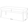 Panchina Hotel Legno e Tessuto Chester 108x40cm Ingresso Camera da Letto Beige