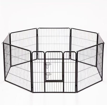Recinto Cancello Protezione Cani, Gatti, Cuccioli 6.16mt Metallo 8Moduli 77x80 cm