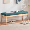 Panchina Hotel Legno e Tessuto Chester 108x40cm Ingresso Camera da Letto Verde