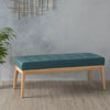 Panchina Hotel Legno e Tessuto Chester 108x40cm Ingresso Camera da Letto Verde