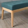 Panchina Hotel Legno e Tessuto Chester 108x40cm Ingresso Camera da Letto Verde