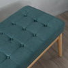 Panchina Hotel Legno e Tessuto Chester 108x40cm Ingresso Camera da Letto Verde